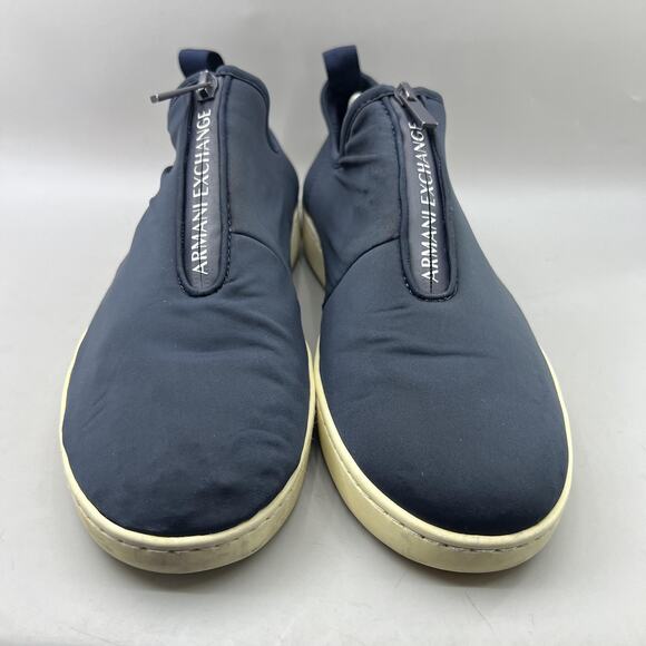 Armani Exchange Action Zip‎ Up Sneakers Men Size 11 Blue Elastic Comfort Shoes main image 9